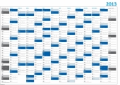 XXL Wandkalender 2013 - Blau2