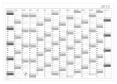 EURO Wandkalender 2013 - grau