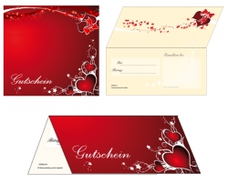Geschenkgutscheine Rot Herzen-797 (50 Stk)