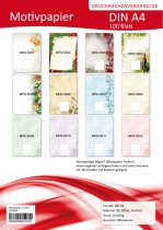 Farbiges Briefpapier Gelb Blumen-5008 (100 Blatt)
