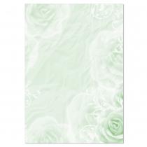 Farbiges Briefpapier Grn-Blumen-5009 (100 Blatt)