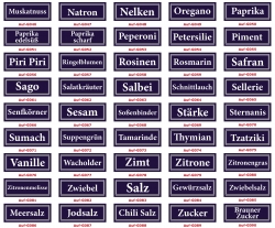 Individuelles Set 100 verschiedene Gewrzaufkleber Lebensmittelaufkleber Gewrzetiketten - Stellen sie ihre Etiketten selbst zusammen.