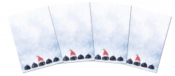 Motivpapier Briefpapier (Weihnachten-5248, DIN A4, 100 Blatt) schwarze Kugeln im Schnee