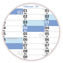 XL Wandkalender DIN A1 2024 blau nass abwischbar