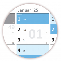 XXL Wandkalender DIN A0 2025 (blau2) - gefaltet