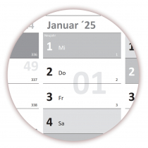 Grau Wandkalender DIN A1 2025 - Classic-2