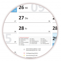 Blau Wandkalender DIN A1 2025 - Classic-2