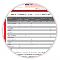 Wandkalender DIN A1 2025 Rot - gerollt
