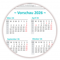 Wandkalender DIN A1 2025 Trkis - gerollt