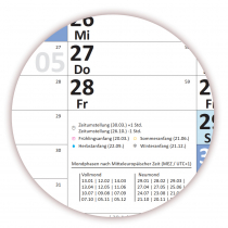 XL Wandkalender DIN A1 2025 blau nass abwischbar