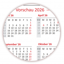 Abwischbarer Wandkalender DIN B1 2025 blau