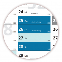 XXL Wandkalender 2025 - Classic-1 Blau