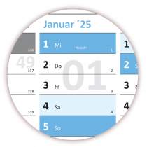 XXL Wandkalender 2025 - Classic-1 Hellblau