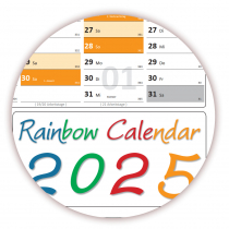 Rainbow Wandkalender DIN A2 2024 + 2025 - Classic1