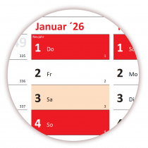 XXL Wandkalender DIN A0 2026 (rot2)
