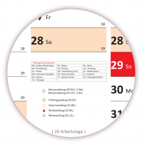 XXL Wandkalender DIN A0 2025 + 2026 (rot2)