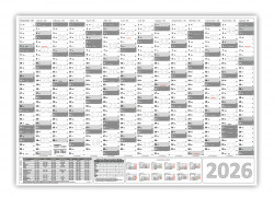 XXL Wandkalender 2026 - Classic-1 Grau