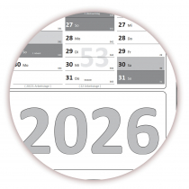 XXL Wandkalender 2026 - Classic-1 Grau
