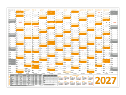 Wandkalender DIN A1 2027 Orange - gerollt