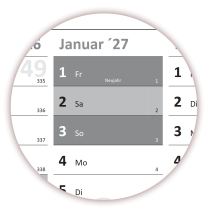 XXL Wandkalender 2027 - Classic 1 - Grau