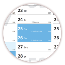 XXL Wandkalender 2026 + 2027 - Classic 1 -  Hellblau