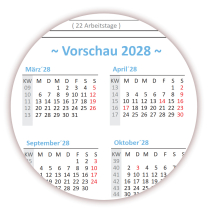 XXL Wandkalender 2026 + 2027 - Classic 1 -  Hellblau