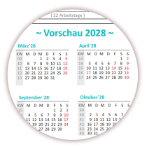Wandkalender DIN A1 2026 + 2027 T�rkis - gerollt