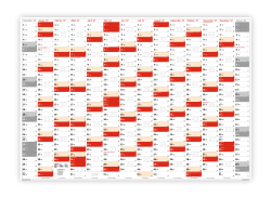 Rot Wandkalender DIN A1 2027 - Classic-2