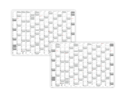 Grau Wandkalender DIN A1 2026 + 2027 - Classic-2