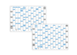 Blau Wandkalender DIN A1 2026 + 2027 - Classic-2