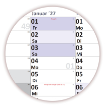 XXXL Wandkalender 2026 + 2027 Special A0 (1200x800mm) nass abwischbar