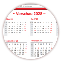 XXL Wandkalender 2026 + 2027 - Classic 1 - Rot