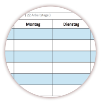 Abwischbarer Wandkalender DIN B1 2027 blau