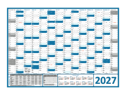 XXL Wandkalender 2027 - Classic-1 Blau