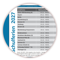 XXL Wandkalender 2027 - Classic-1 Blau