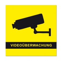 XL Folienaufkleber Videoberwachung gelb