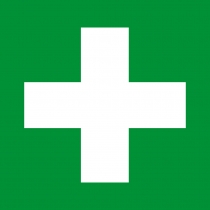 XL Folienaufkleber Kreuz Symbol gruen