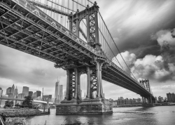 A6 Postkarte Manhattan Bridge New York