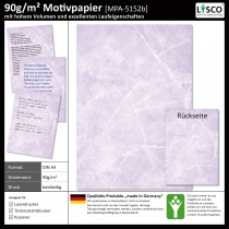 Briefpapier Farbig-Violett-5152b (DIN A4 / 100 Blatt) - Marmorpapier