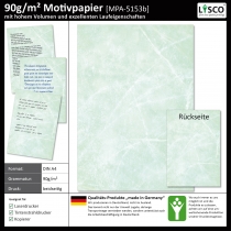 Briefpapier Farbig-Grn-5153b (DIN A4 / 100 Blatt) - Marmorpapier