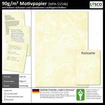 Briefpapier Farbig-Gelb-5154b (DIN A4 / 100 Blatt) - Marmorpapier
