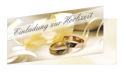 25 Einladungskarten Din lang Hochzeit 4-seitig (EKT-105)