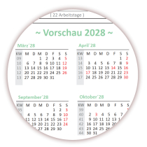 Green Wandkalender DIN A2 2027 - Classic1 gefaltet