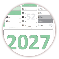 XXL Green Wandkalender DIN A0 2026 + 2027 - Classic 1