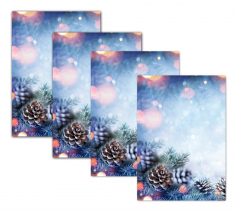 Briefpapier Tannenzapfen und Zweige Weihnachten-5250 (100 Blatt)