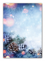Briefpapier Tannenzapfen und Zweige Weihnachten-5250 (100 Blatt)