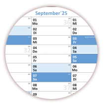 XL Schuljahreskalender DIN A1 2025/2026 ( gerollt )