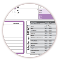 XXL Schuljahreskalender DIN B1 2025/26