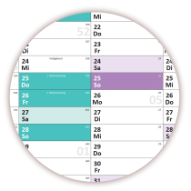 XXL Schuljahreskalender matt DIN B1 2025/26 nass abwischbar