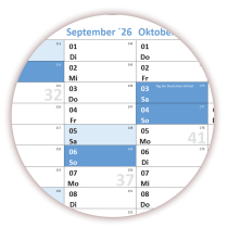 XL Schuljahreskalender DIN A1 2026/2027 ( gefaltet )